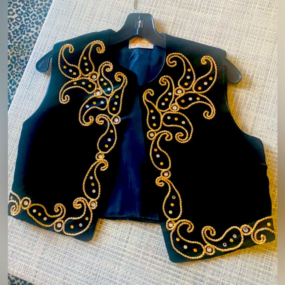 Sequined Velvet Vest